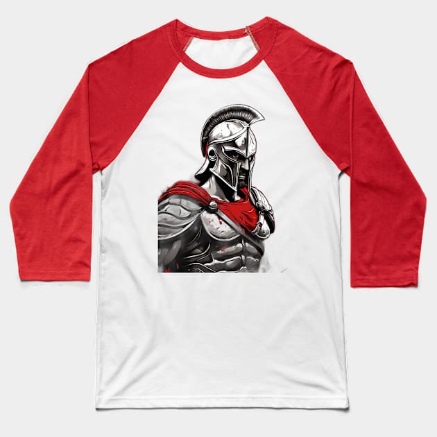 Spartan Warrior Baseball T-Shirt by NB-Art